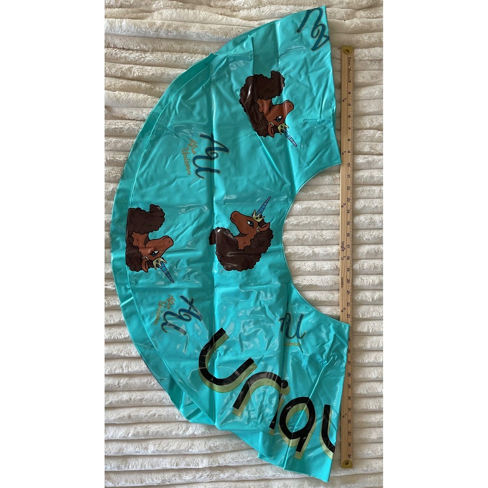 Afro Unicorn Ring Float Pool Toy Aqua Teal Unicorn Horse Kids New Open‎ Box